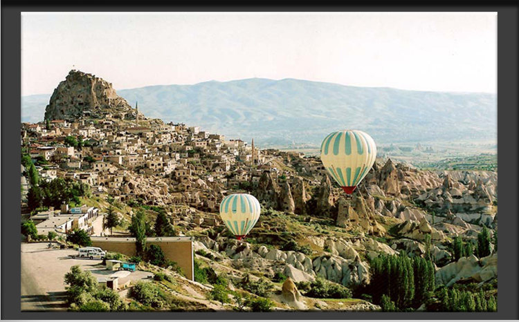 Cappadocia Uchisar Village with Castle and Pigeon Valley, Kale ve Güvercin Vadisi
