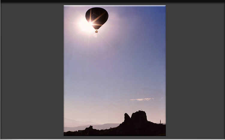 Cappadocia Uchisar Village, Artificial Eclipse, Ballooning, Uchisar during sunrise from above