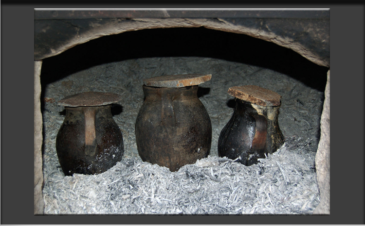 Cappadocia, Public Oven, Soup cooking in Stoneware Jug