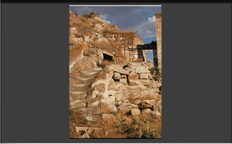 Cappadocia, Akköy Village, Steps to a deserted Cave House