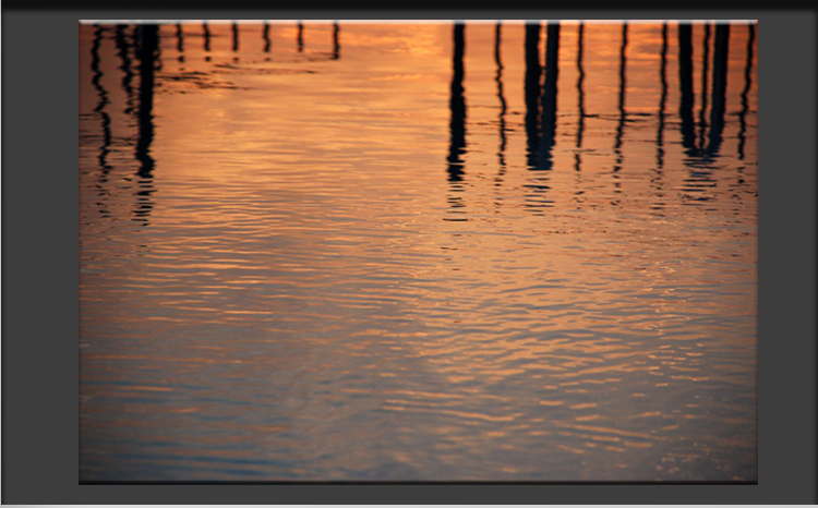 Beams of the setting sun, reflexion in a Pool (Villa Yakomoz, Kas)