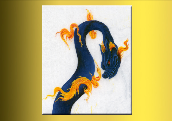 Ejder (Dragon) on Silk