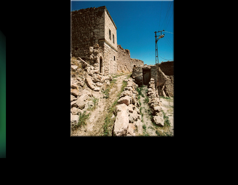 Until today, the lanes are only walkways for the villagers and their animals / Bis heute sind die Strassen des Dorfes gerade einmal breit genug für die Menschen dort mit ihren Tieren (2005)